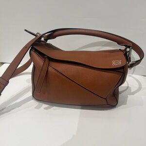 Loewe Tan Leather Shoulder Bag purchased Jan 2022. ( see receipt)